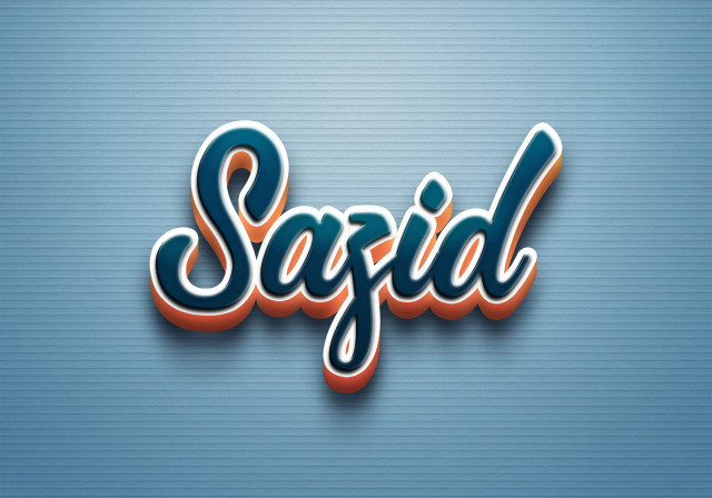 Free photo of Cursive Name DP: Sazid