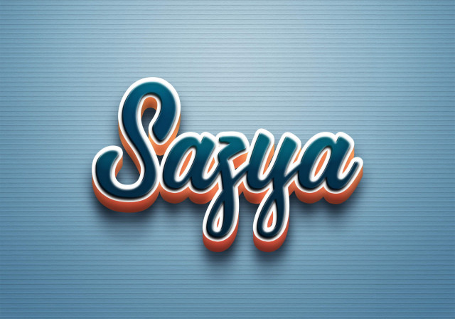 Free photo of Cursive Name DP: Sazya