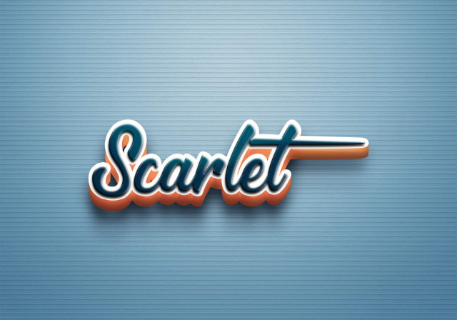 Free photo of Cursive Name DP: Scarlet