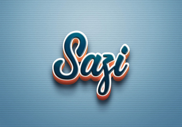 Free photo of Cursive Name DP: Sazi