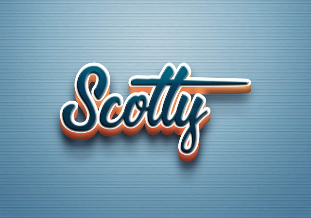 Free photo of Cursive Name DP: Scotty