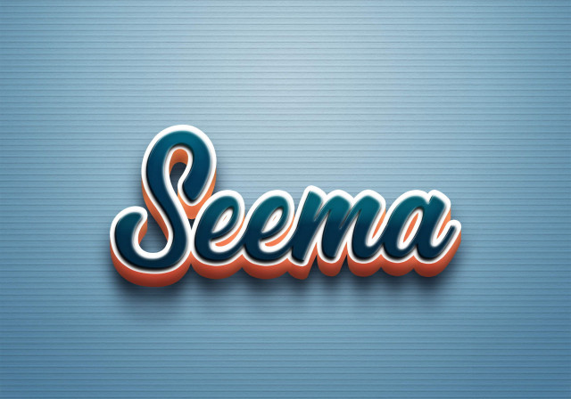 Free photo of Cursive Name DP: Seema