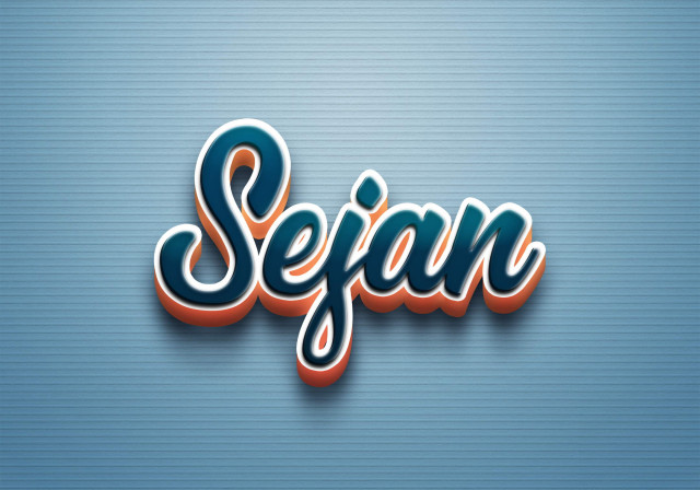 Free photo of Cursive Name DP: Sejan