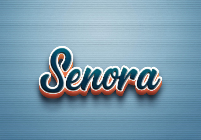 Free photo of Cursive Name DP: Senora