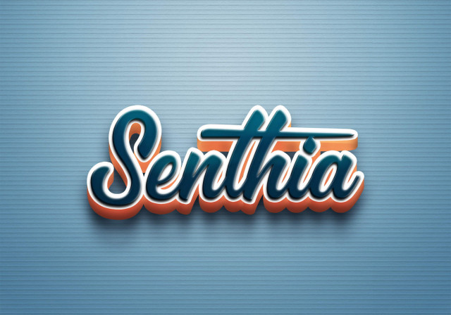 Free photo of Cursive Name DP: Senthia