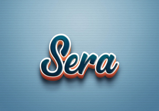 Free photo of Cursive Name DP: Sera