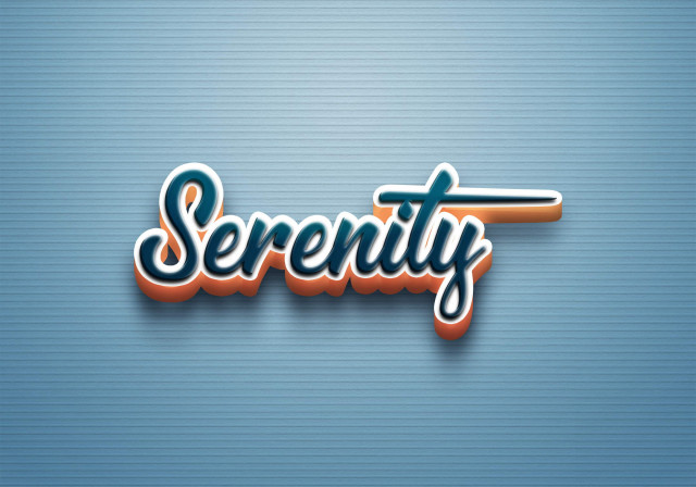 Free photo of Cursive Name DP: Serenity
