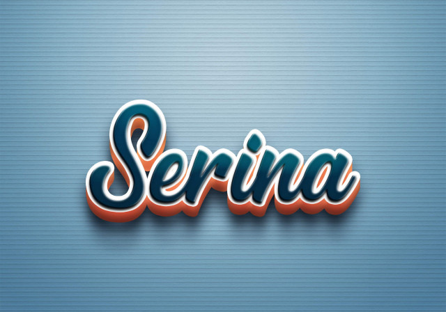 Free photo of Cursive Name DP: Serina