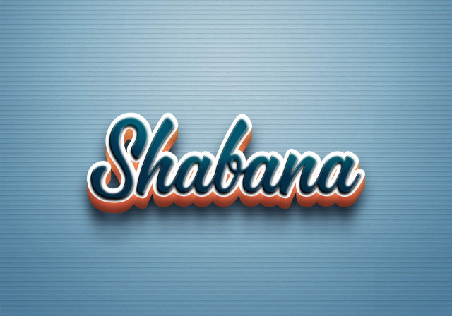 Free photo of Cursive Name DP: Shabana