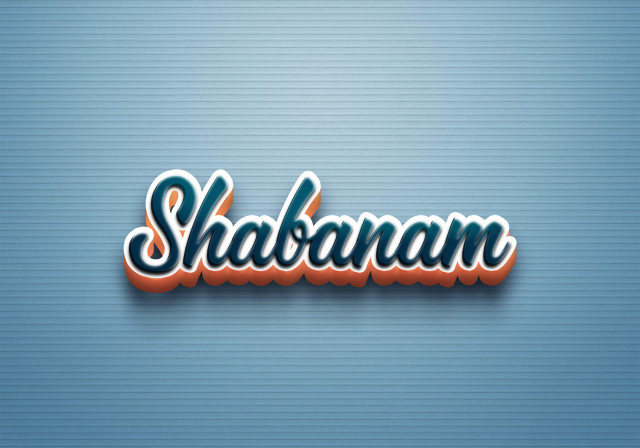 Free photo of Cursive Name DP: Shabanam