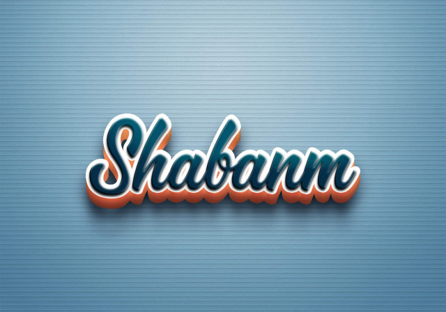 Free photo of Cursive Name DP: Shabanm