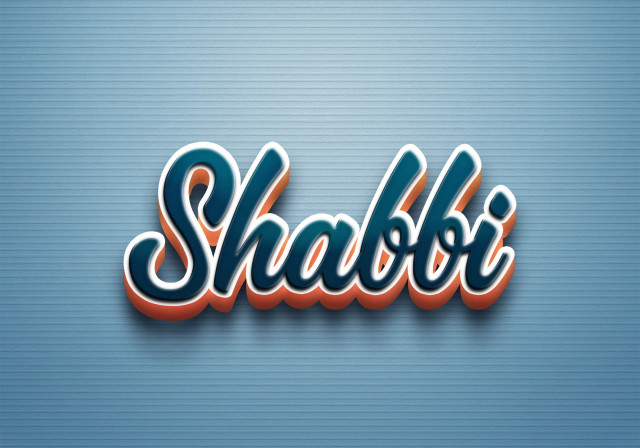 Free photo of Cursive Name DP: Shabbi