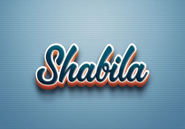 Free photo of Cursive Name DP: Shabila