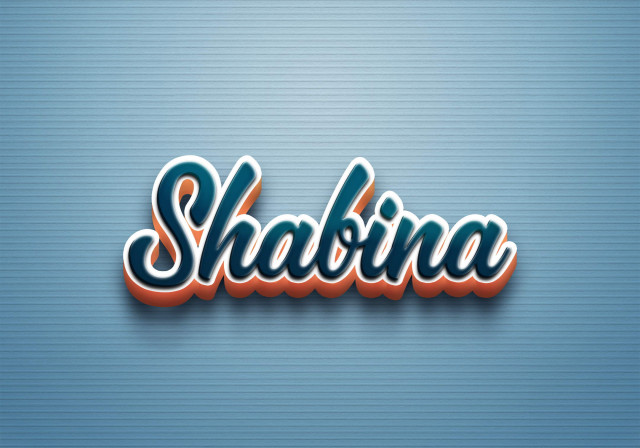 Free photo of Cursive Name DP: Shabina