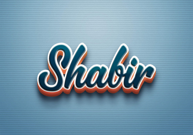 Free photo of Cursive Name DP: Shabir