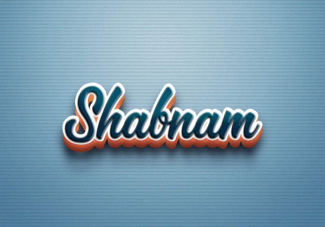 Free photo of Cursive Name DP: Shabnam