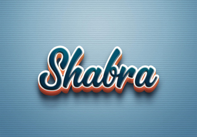 Free photo of Cursive Name DP: Shabra