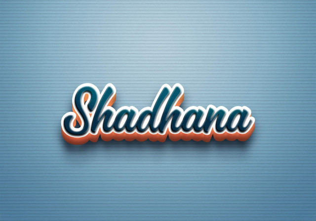 Free photo of Cursive Name DP: Shadhana