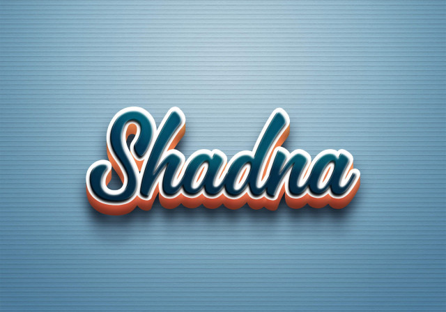 Free photo of Cursive Name DP: Shadna