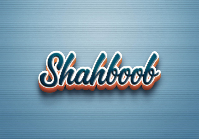 Free photo of Cursive Name DP: Shahboob