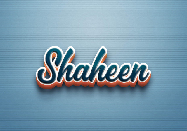 Free photo of Cursive Name DP: Shaheen