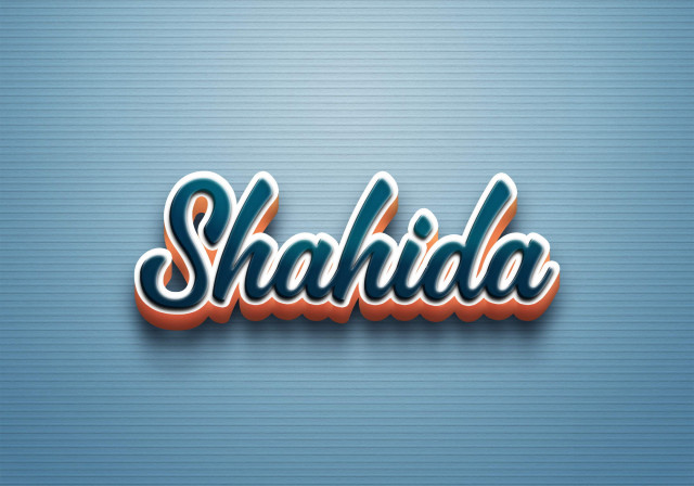 Free photo of Cursive Name DP: Shahida