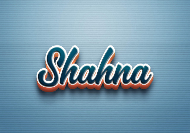 Free photo of Cursive Name DP: Shahna