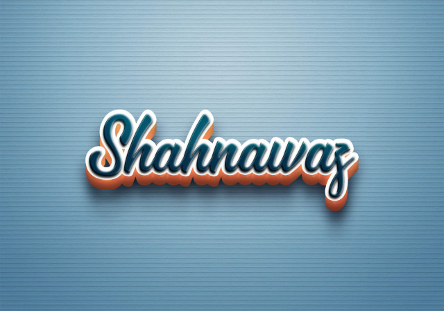 Free photo of Cursive Name DP: Shahnawaz