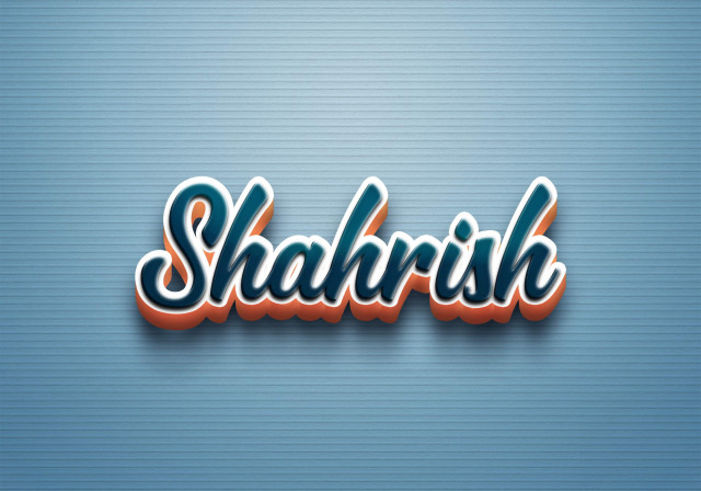 Free photo of Cursive Name DP: Shahrish