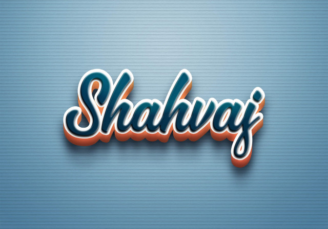 Free photo of Cursive Name DP: Shahvaj