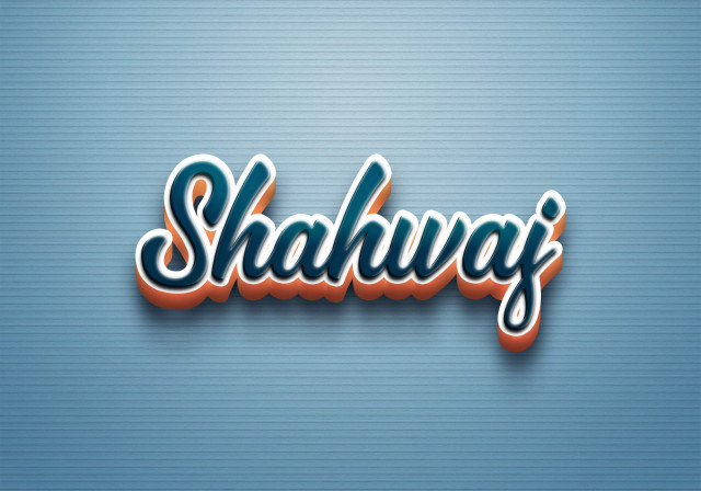 Free photo of Cursive Name DP: Shahwaj