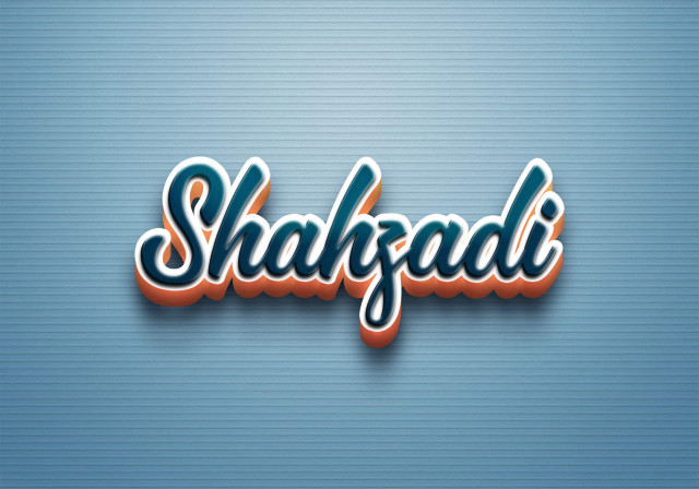 Free photo of Cursive Name DP: Shahzadi