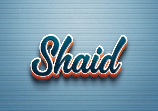 Free photo of Cursive Name DP: Shaid