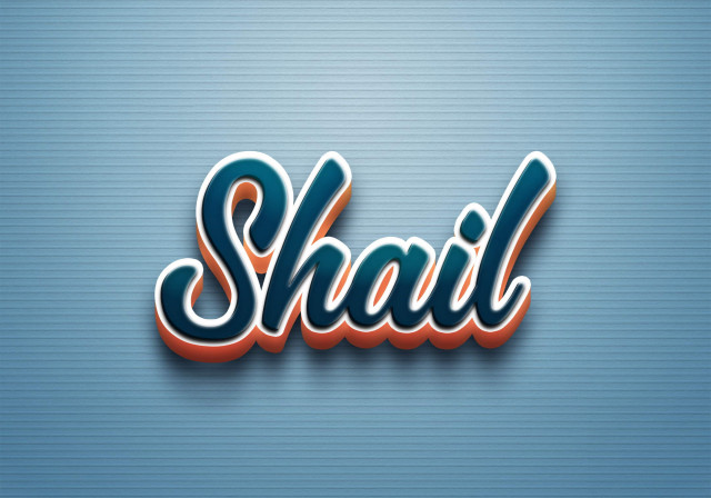 Free photo of Cursive Name DP: Shail