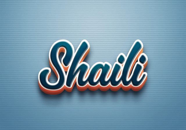 Free photo of Cursive Name DP: Shaili