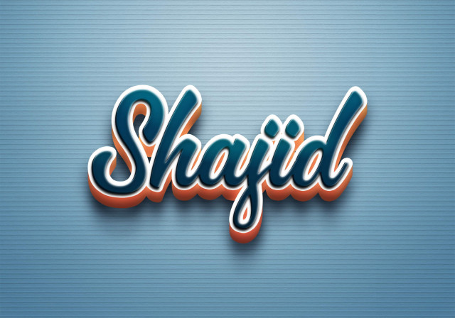 Free photo of Cursive Name DP: Shajid