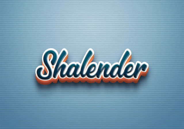 Free photo of Cursive Name DP: Shalender