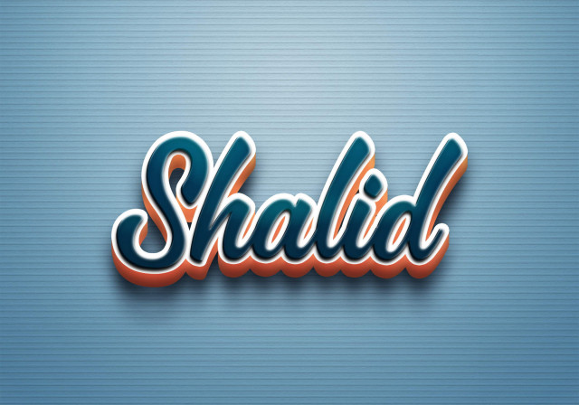 Free photo of Cursive Name DP: Shalid