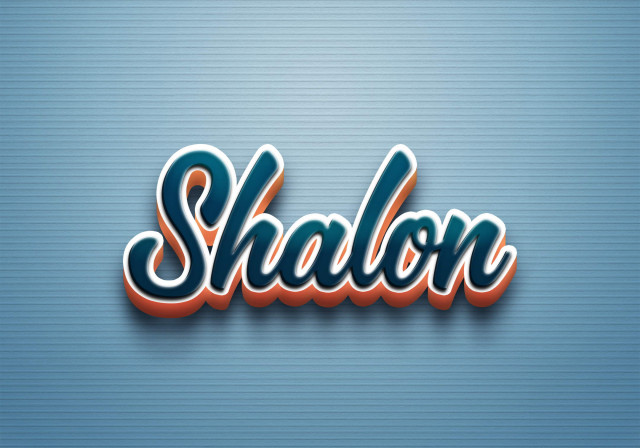 Free photo of Cursive Name DP: Shalon