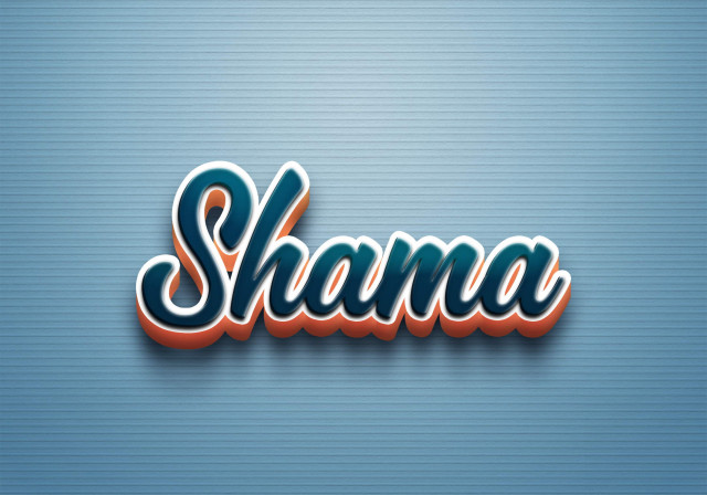 Free photo of Cursive Name DP: Shama
