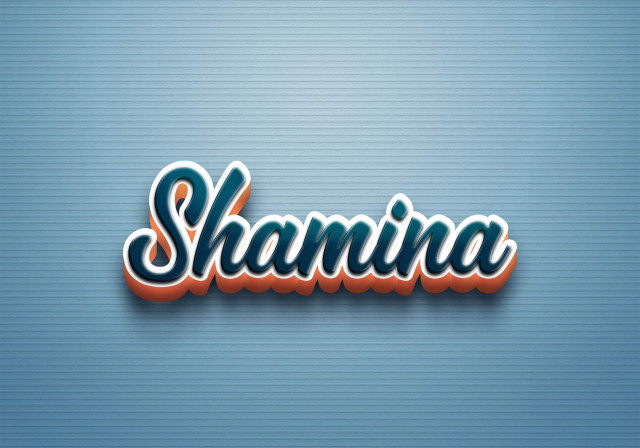 Free photo of Cursive Name DP: Shamina