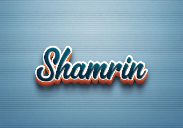 Free photo of Cursive Name DP: Shamrin