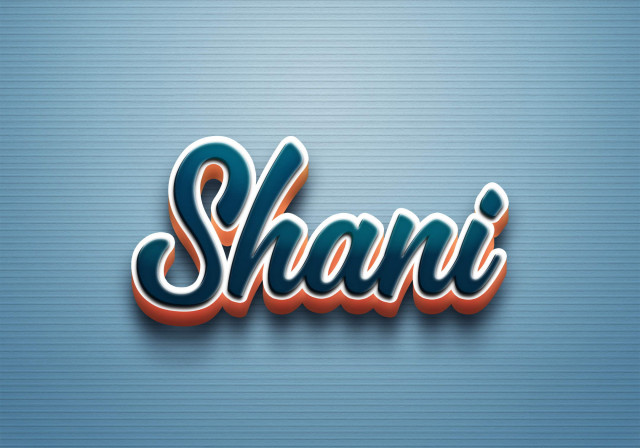 Free photo of Cursive Name DP: Shani