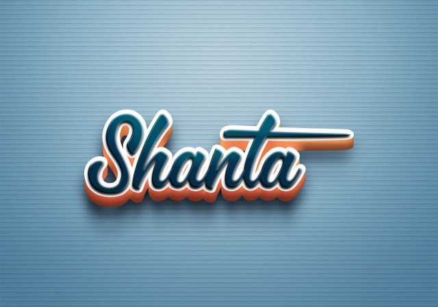 Free photo of Cursive Name DP: Shanta