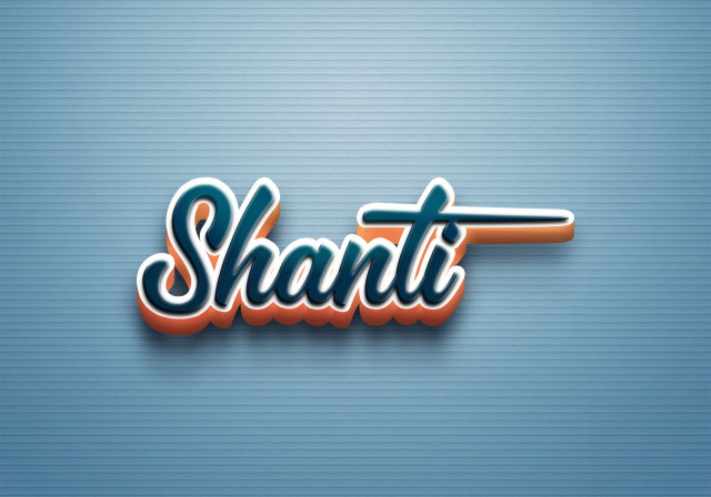 Free photo of Cursive Name DP: Shanti