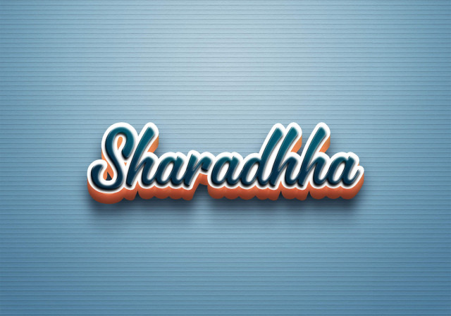 Free photo of Cursive Name DP: Sharadhha