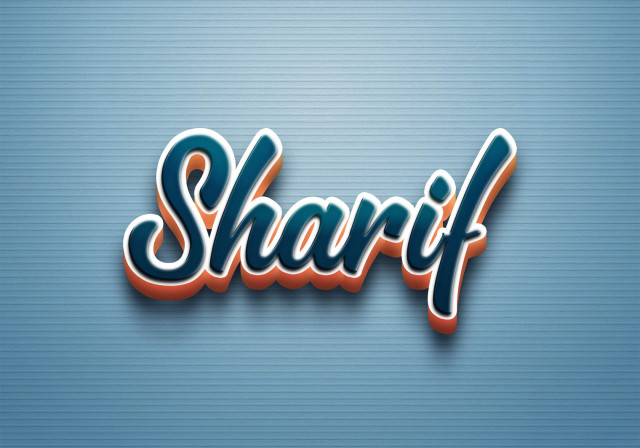 Free photo of Cursive Name DP: Sharif