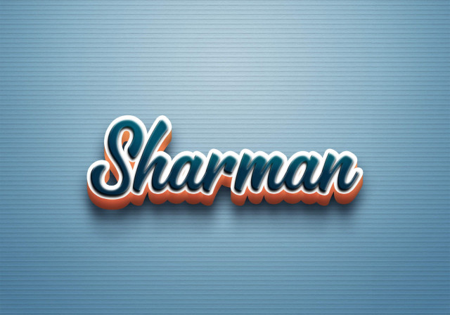 Free photo of Cursive Name DP: Sharman