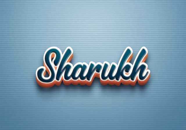 Free photo of Cursive Name DP: Sharukh