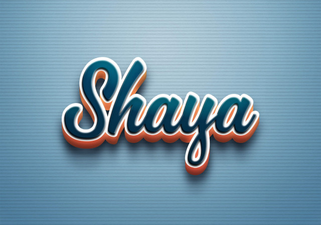 Free photo of Cursive Name DP: Shaya